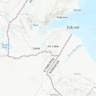 Map showing location of 'Ali Sabieh (11.155830, 42.712500)