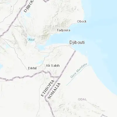 Map showing location of Holhol (11.310280, 42.929440)