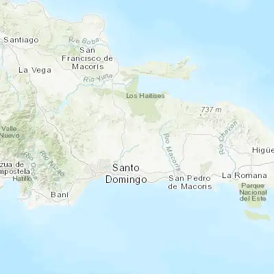 Map showing location of Bayaguana (18.750310, -69.635250)