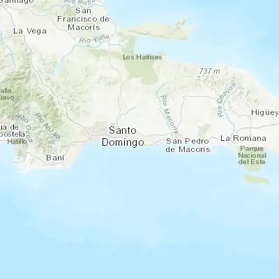 Map showing location of Boca Chica (18.450000, -69.600000)
