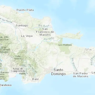 Map showing location of Cevicos (19.004490, -69.978960)