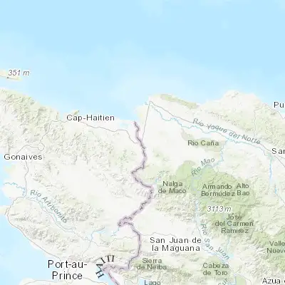 Map showing location of Dajabón (19.548780, -71.708290)