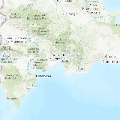 Map showing location of Estebanía (18.457700, -70.643500)