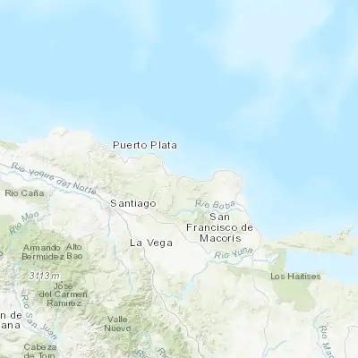 Map showing location of Gaspar Hernández (19.627480, -70.277720)