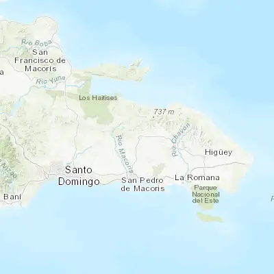 Map showing location of Hato Mayor del Rey (18.762780, -69.256810)