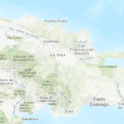 Map showing location of Jima Abajo (19.132920, -70.376070)