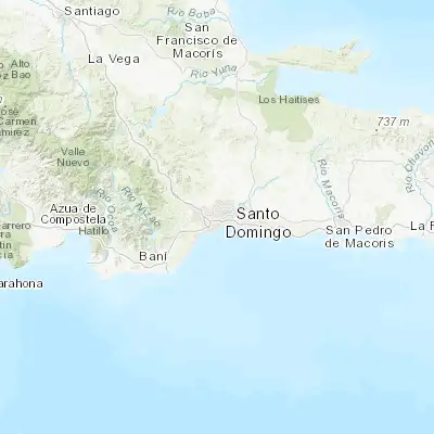 Map showing location of La Agustina (18.500000, -69.933330)