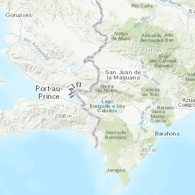 Map showing location of La Descubierta (18.570530, -71.729670)