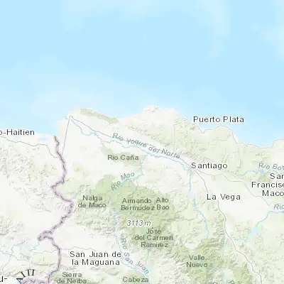 Map showing location of Laguna Salada (19.650430, -71.084290)