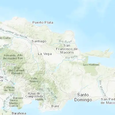 Map showing location of Las Guáranas (19.193100, -70.208350)