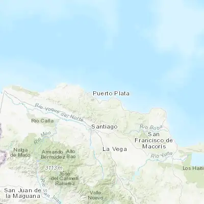 Map showing location of Monte Llano (19.734600, -70.599150)