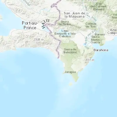 Map showing location of Pedernales (18.038380, -71.744030)