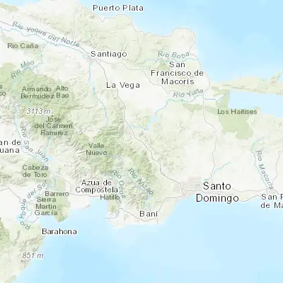Map showing location of Piedra Blanca (18.844310, -70.316880)