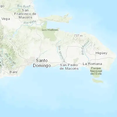 Map showing location of Quisqueya (18.555420, -69.408140)