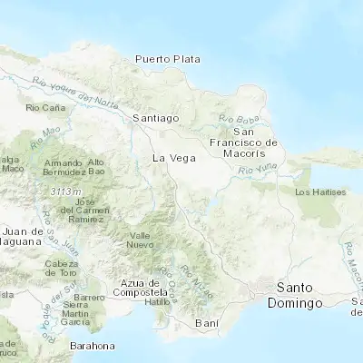 Map showing location of Rincón (19.119380, -70.406320)