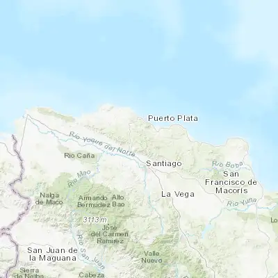Map showing location of Río Grande (19.666670, -70.766670)