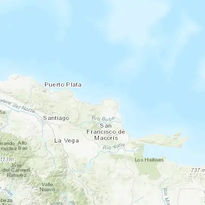 Map showing location of Río San Juan (19.643850, -70.076350)