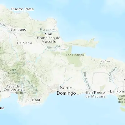 Map showing location of Sabana Grande de Boyá (18.944980, -69.793310)