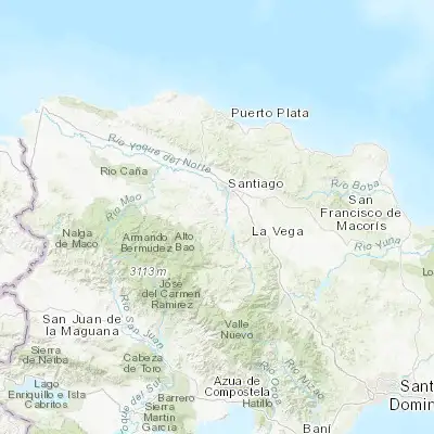 Map showing location of Sabana Iglesia (19.321140, -70.759920)