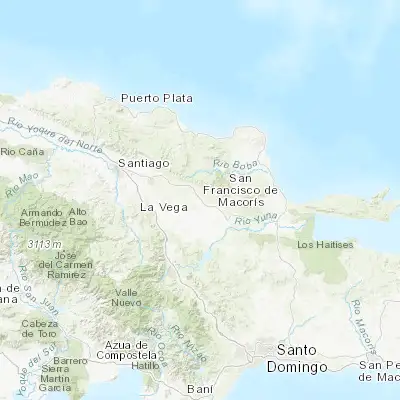 Map showing location of San Francisco de Macorís (19.300990, -70.252590)