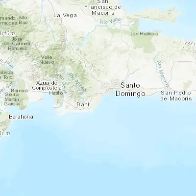 Map showing location of San Gregorio de Nigua (18.383330, -70.083330)