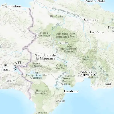 Map showing location of San Juan de la Maguana (18.805880, -71.229910)