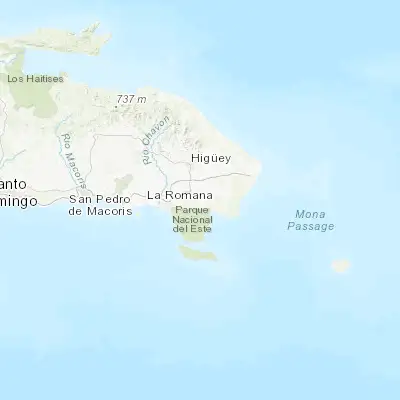 Map showing location of San Rafael del Yuma (18.429930, -68.673900)
