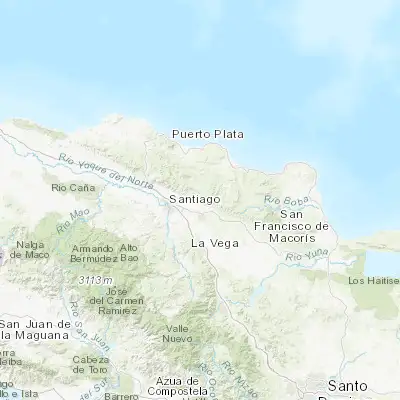 Map showing location of San Víctor Arriba (19.477410, -70.535850)