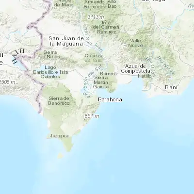 Map showing location of Santa Cruz de Barahona (18.208540, -71.100770)