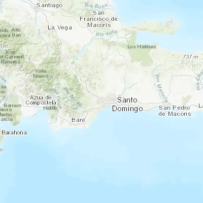Map showing location of Santo Domingo Oeste (18.500000, -70.000000)
