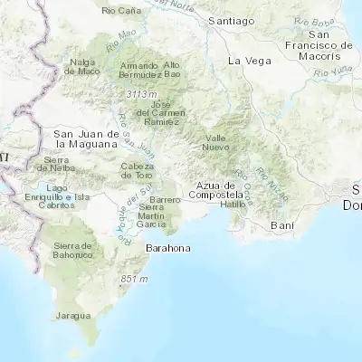 Map showing location of Tábara Arriba (18.569990, -70.879780)