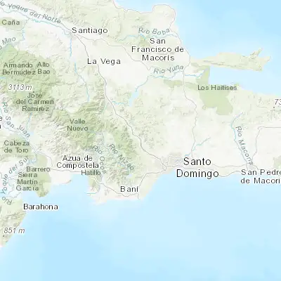 Map showing location of Villa Altagracia (18.672970, -70.170950)