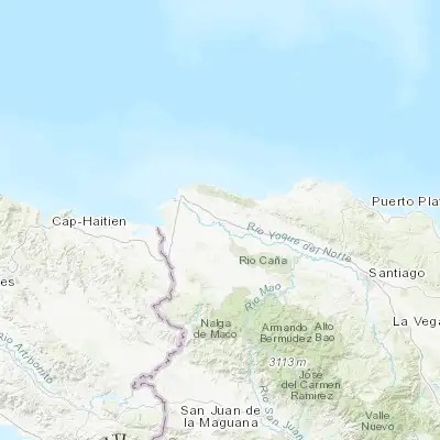 Map showing location of Villa Vásquez (19.741100, -71.446400)