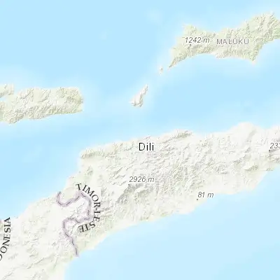 Map showing location of Dili (-8.558610, 125.573610)