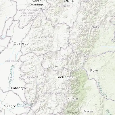 Map showing location of Ambato (-1.249080, -78.616750)