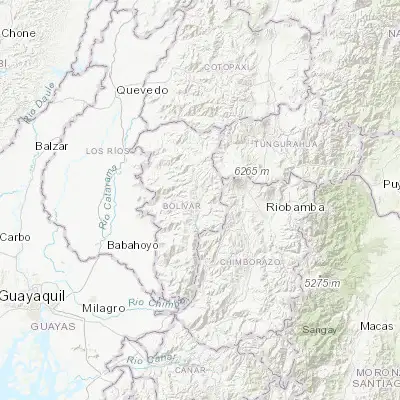 Map showing location of Guaranda (-1.592630, -79.000980)