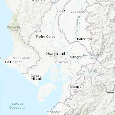 Map showing location of Guayaquil (-2.196160, -79.886210)