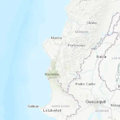 Map showing location of Jipijapa (-1.348720, -80.578750)