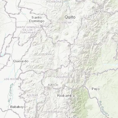 Map showing location of Latacunga (-0.935210, -78.615540)