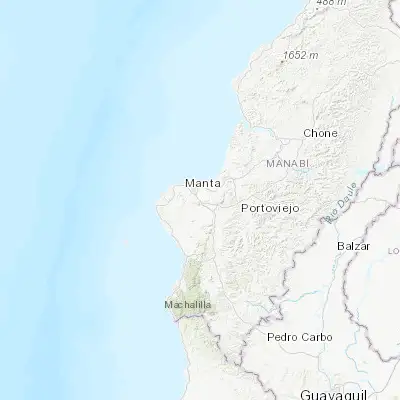 Map showing location of Montecristi (-1.045760, -80.658890)