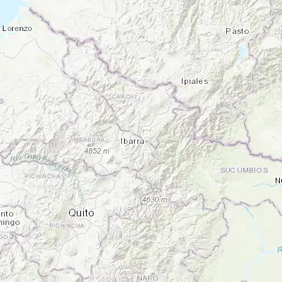 Map showing location of Pimampiro (0.391160, -77.940680)