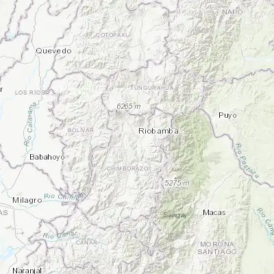Map showing location of Riobamba (-1.670980, -78.647120)