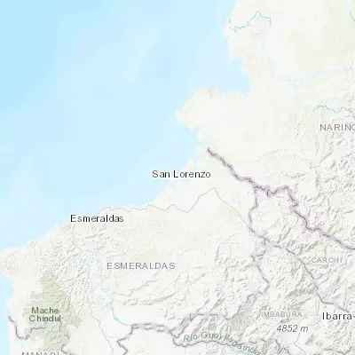Map showing location of Valdez (1.249170, -78.983060)