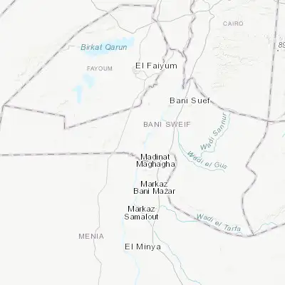 Map showing location of Al Fashn (28.823060, 30.899030)