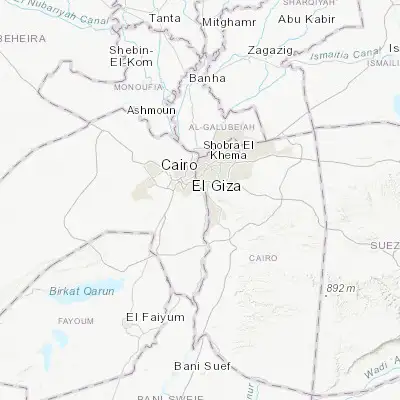 Map showing location of Al Ḩawāmidīyah (29.900000, 31.250000)