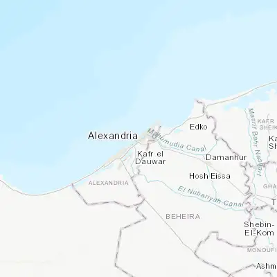 Map showing location of Alexandria (31.201760, 29.915820)