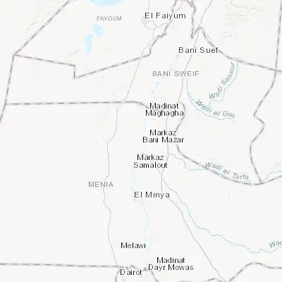 Map showing location of Banī Mazār (28.494560, 30.805260)