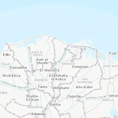 Map showing location of Bilqās (31.214520, 31.357980)