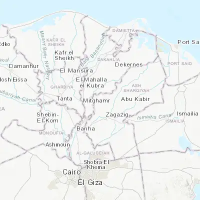 Map showing location of Diyarb Najm (30.754380, 31.440160)