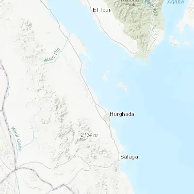 Map showing location of El Gouna (27.394170, 33.678250)